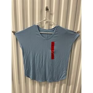 Mondetta Performance Luxury Capped Sleeve T-Shirt Ladies Size M slate blue